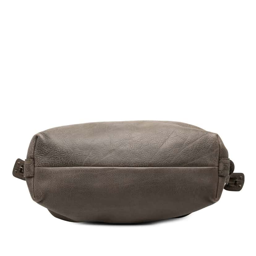 Gucci Medium Leather Bamboo Bar Tote Grey Leather Fair condition - Inside View