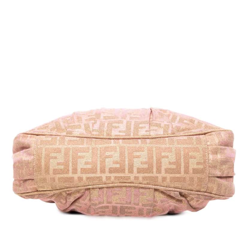 Fendi Small Zucca Metallic Lurex Mia Chain Tote Brown Polyester Good condition - Inside View