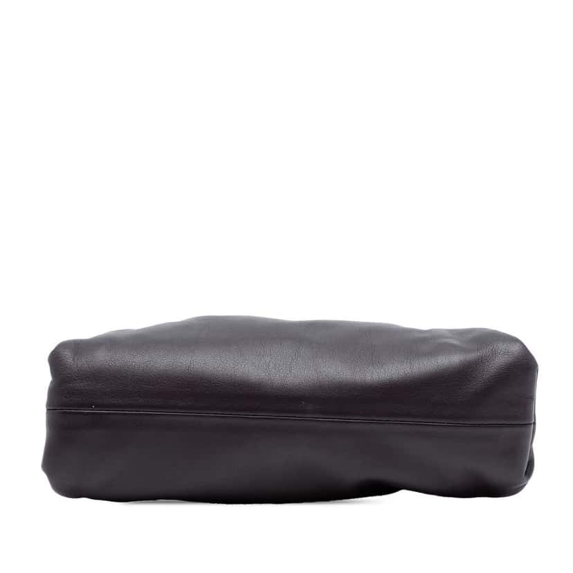 Bottega Veneta Lambskin The Mini Pouch Crossbody Purple Leather Good condition - Inside View