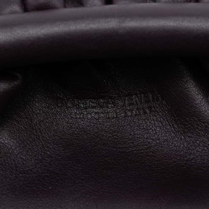Bottega Veneta Lambskin The Mini Pouch Crossbody Purple Leather Good condition - Box View