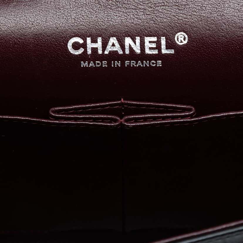 Chanel Medium Classic Lambskin Double Flap Black Leather Good condition - Box View