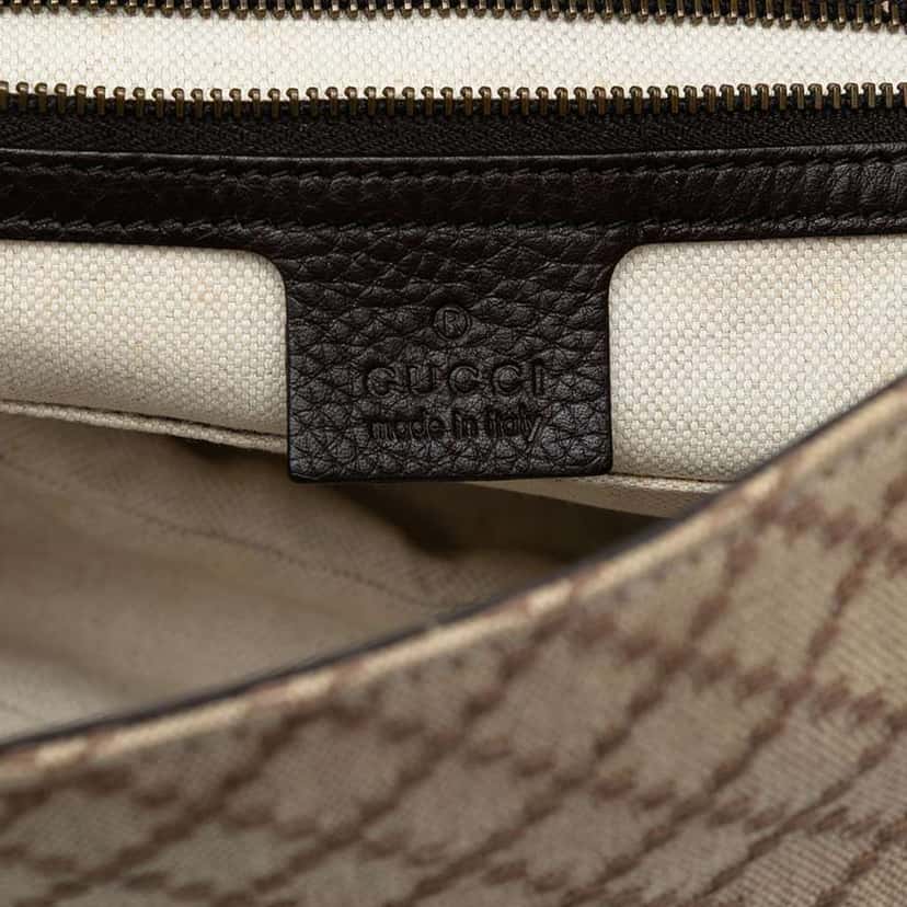 Gucci Diamante Canvas 1973 Shoulder Bag Brown Canvas Good condition - Box View