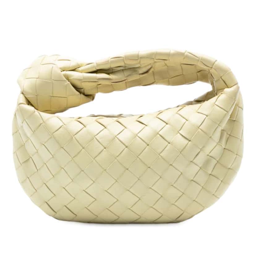 Bottega Veneta Mini Nappa Intrecciato Jodie Yellow Leather Good condition - Front View