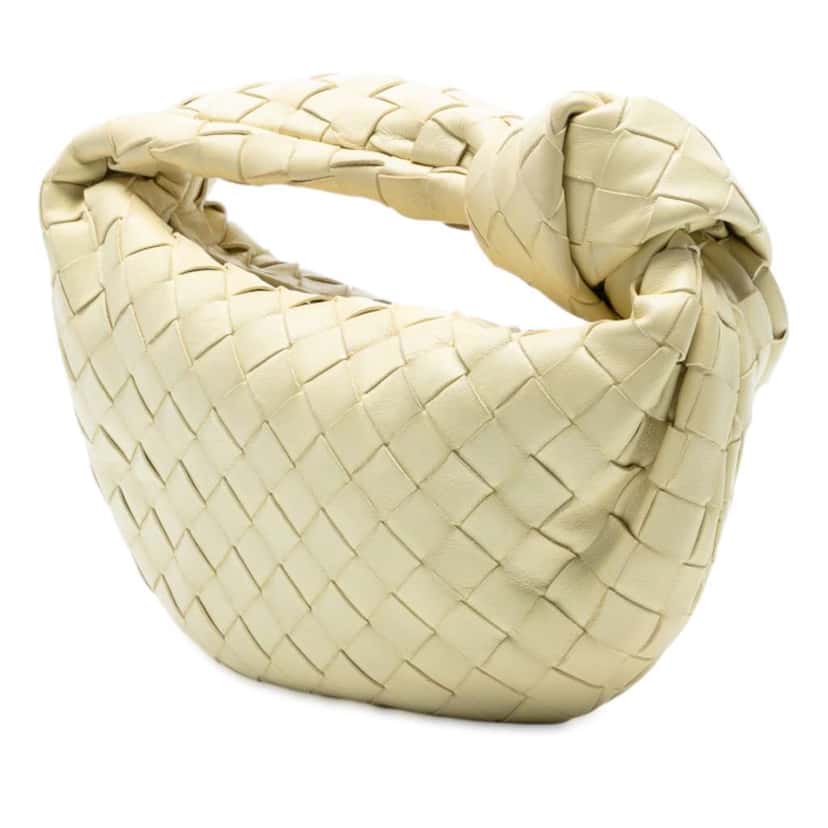 Bottega Veneta Mini Nappa Intrecciato Jodie Yellow Leather Good condition - Back View