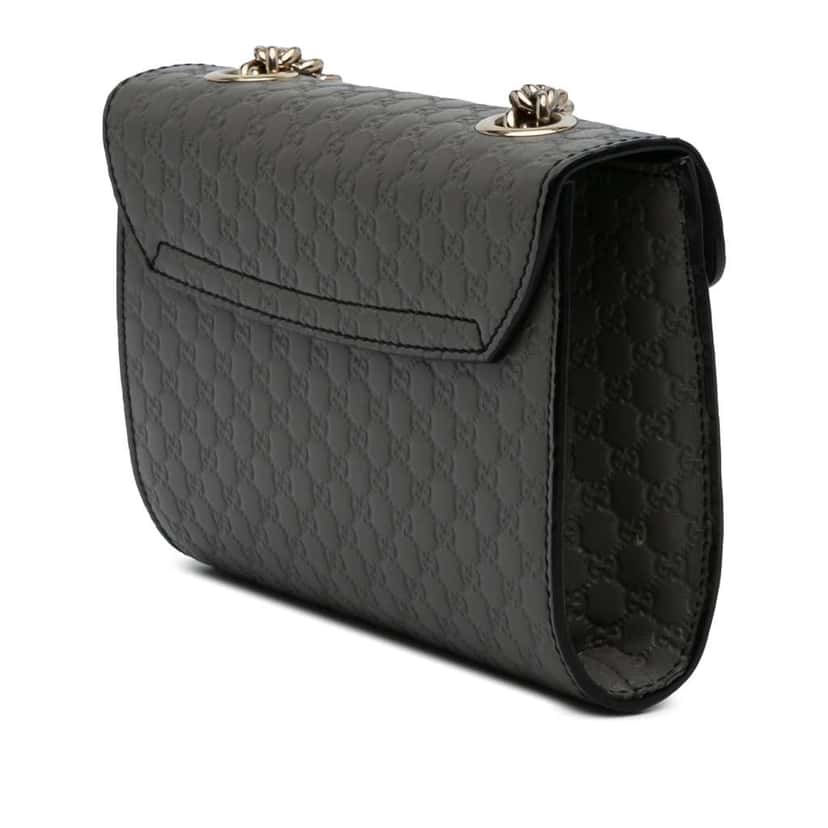 Gucci Mini Microguccissima Emily Crossbody Grey Leather Good condition - Back View