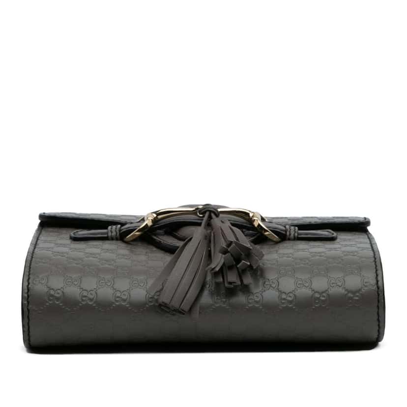 Gucci Mini Microguccissima Emily Crossbody Grey Leather Good condition - Inside View