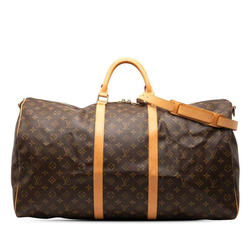 Louis Vuitton Monogram Keepall Bandouliere 60 Brown Good condition - Front View