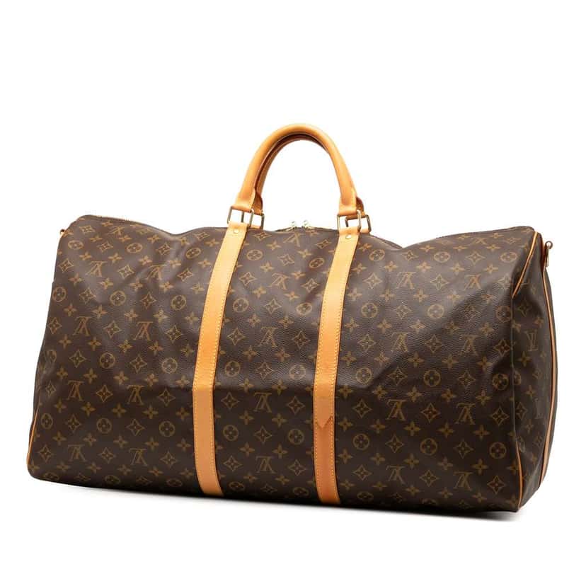 Louis Vuitton Monogram Keepall Bandouliere 60 Brown Good condition - Back View