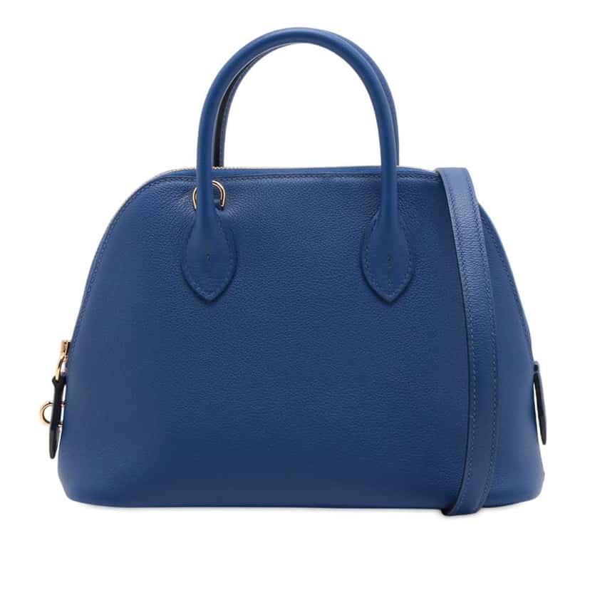 Hermès Evercolor 1923 Bolide 25 Blue Leather Good condition - Front View