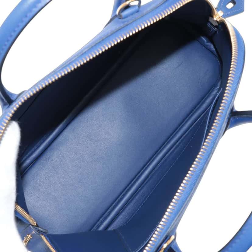 Hermès Evercolor 1923 Bolide 25 Blue Leather Good condition - Inside View