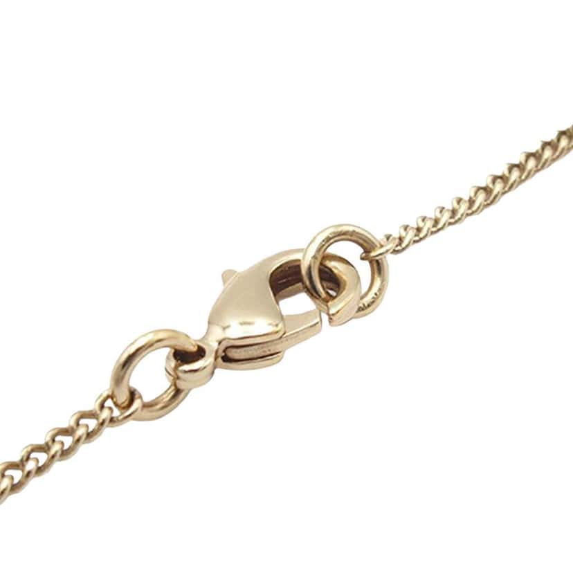 Chanel CC Gold Plated Rhinestone Pendant Necklace Gold Metal Good condition - Box View
