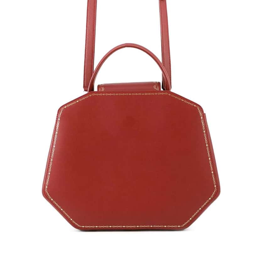Cartier Smooth Calfskin Guirlande De Cartier Top Handle Bag Red Leather Good condition - Front View
