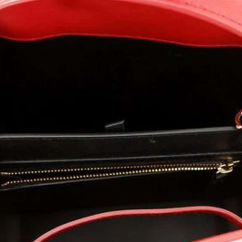 Cartier Smooth Calfskin Guirlande De Cartier Top Handle Bag Red Leather Good condition - Model View