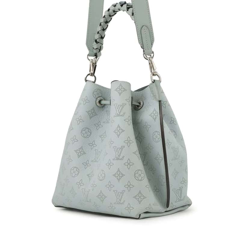 Louis Vuitton Monogram Mahina Muria Blue Leather Good condition - Back View