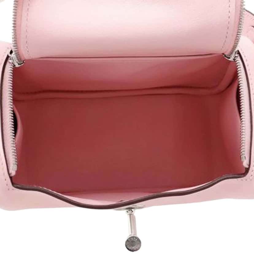 Hermès Mini Swift Lindy 20 Pink Leather Good condition - Model View