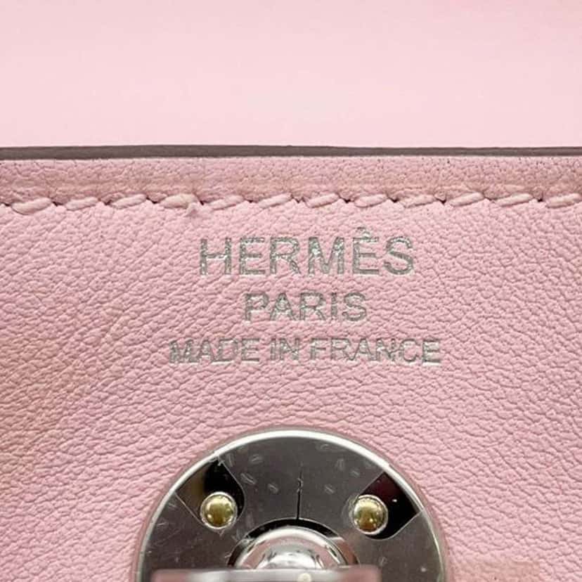 Hermès Mini Swift Lindy 20 Pink Leather Good condition - Box View
