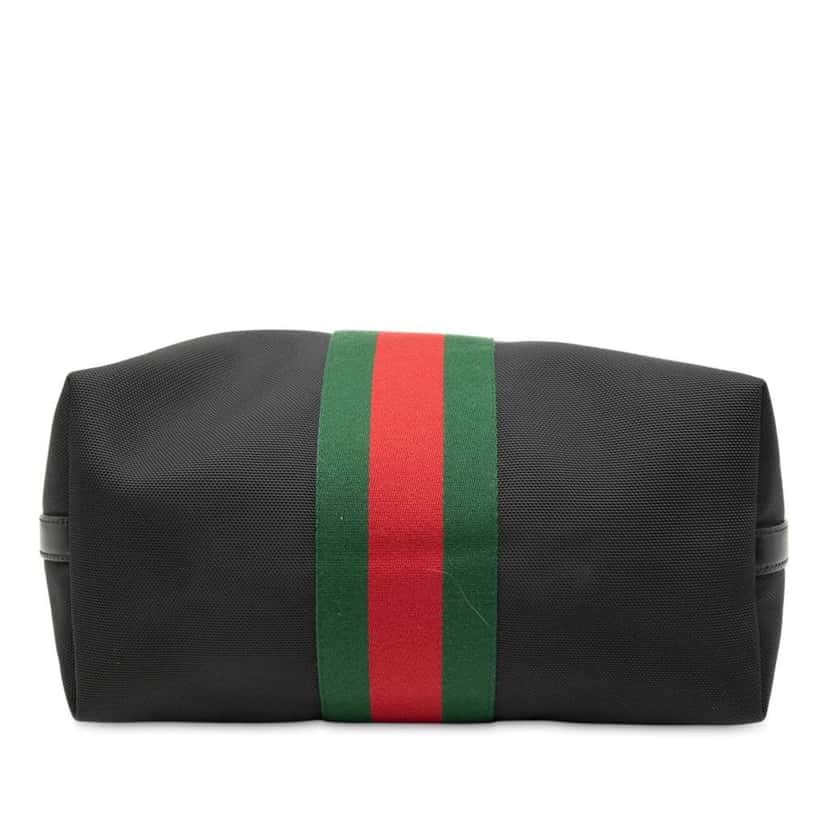 Gucci Canvas Techno Web Vertical Zip Tote Black Canvas Good condition - Inside View