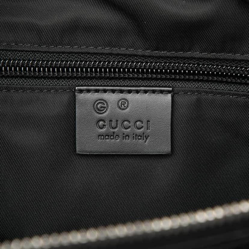 Gucci Canvas Techno Web Vertical Zip Tote Black Canvas Good condition - Box View