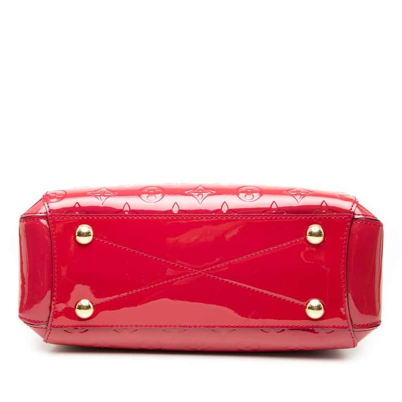 Louis Vuitton Monogram Vernis Montaigne BB Red Leather Good condition - Inside View