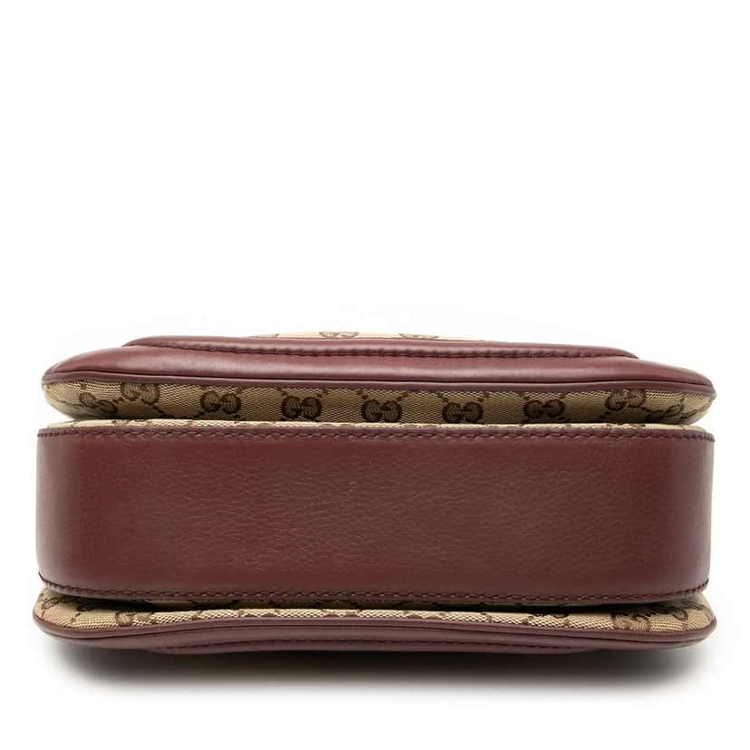 Gucci Medium GG Canvas Bamboo Top Handle Bag Brown Canvas Good condition - Inside View