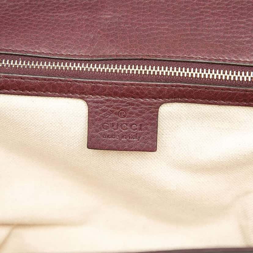 Gucci Medium GG Canvas Bamboo Top Handle Bag Brown Canvas Good condition - Box View