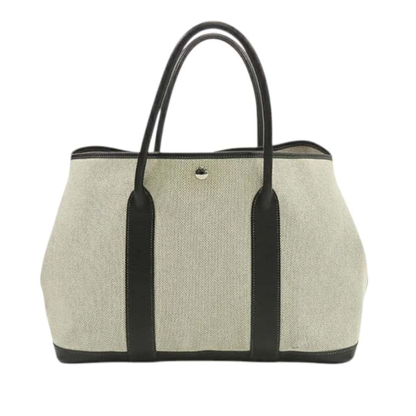 Hermès Toile and Buffle Skipper Garden Party 36 Brown Canvas Good condition - Front View