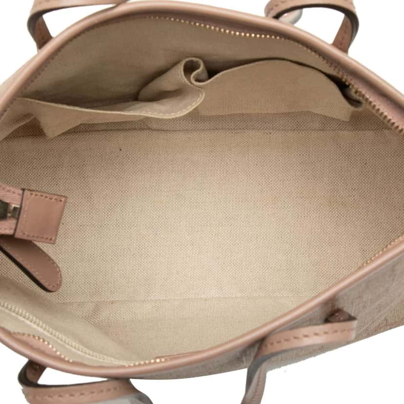 Gucci Small GG Supreme Convertible Tote Brown Canvas Good condition - Model View