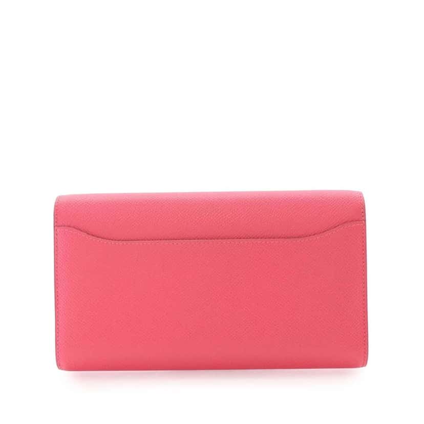 Hermès Epsom Constance Long To Go Wallet Pink Leather Good condition - Model View