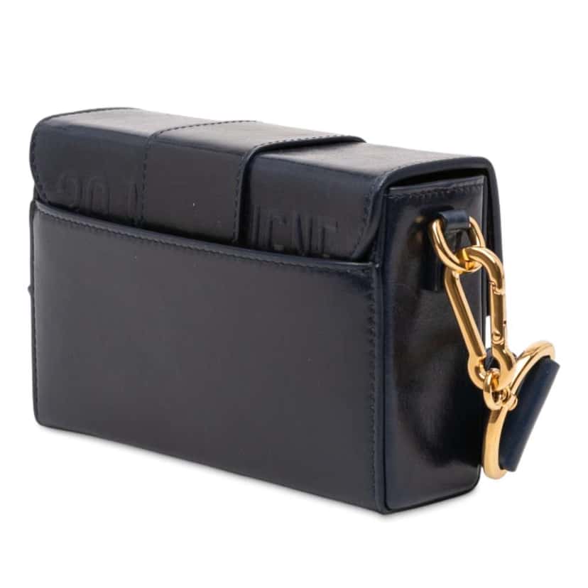 Dior Leather 30 Montaigne Box Bag Blue Leather Very good condition - Back View