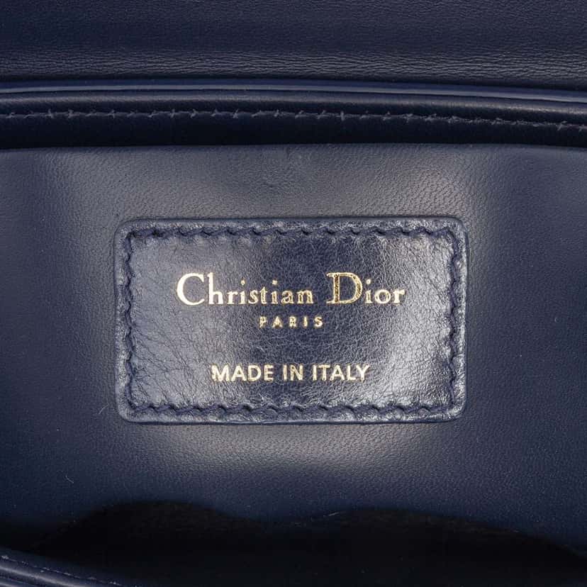 Dior Leather 30 Montaigne Box Bag Blue Leather Very good condition - Box View