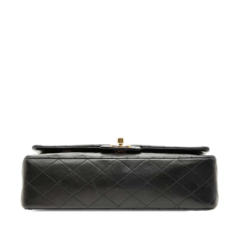 Chanel Medium Classic Lambskin Double Flap Black Leather Good condition - Inside View