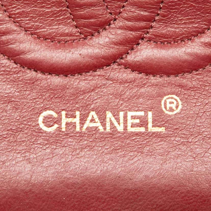 Chanel Medium Classic Lambskin Double Flap Black Leather Good condition - Box View