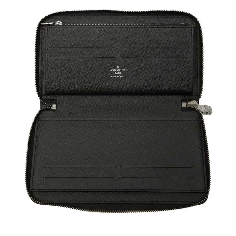 Louis Vuitton Monogram Eclipse Zippy Organizer Wallet Black Good condition - Model View