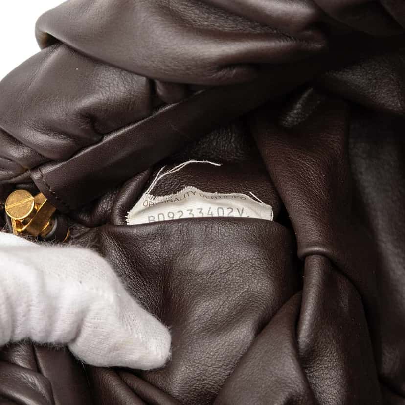 Bottega Veneta Lambskin Chain Pouch Brown Leather Good condition - Box View