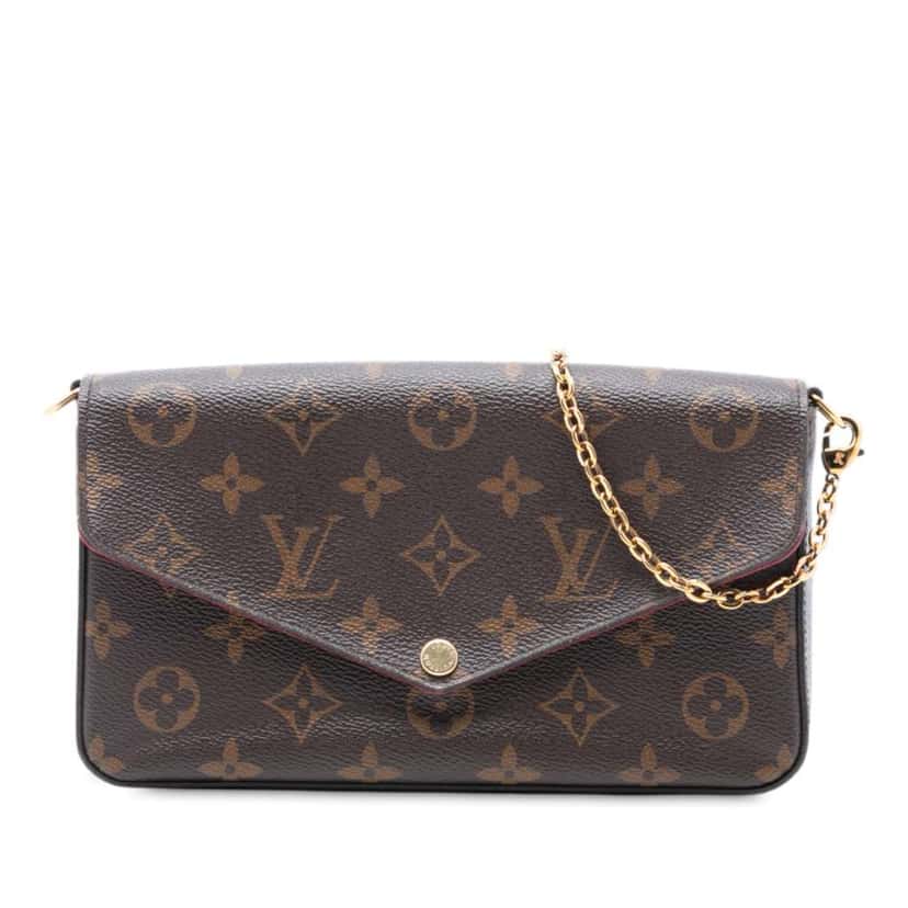 Louis Vuitton Monogram Pochette Felicie Brown Good condition - Front View
