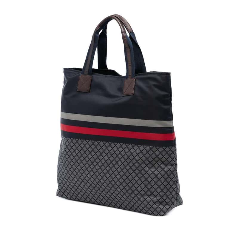 Gucci Diamante Web Nylon Tote Blue Good condition - Back View
