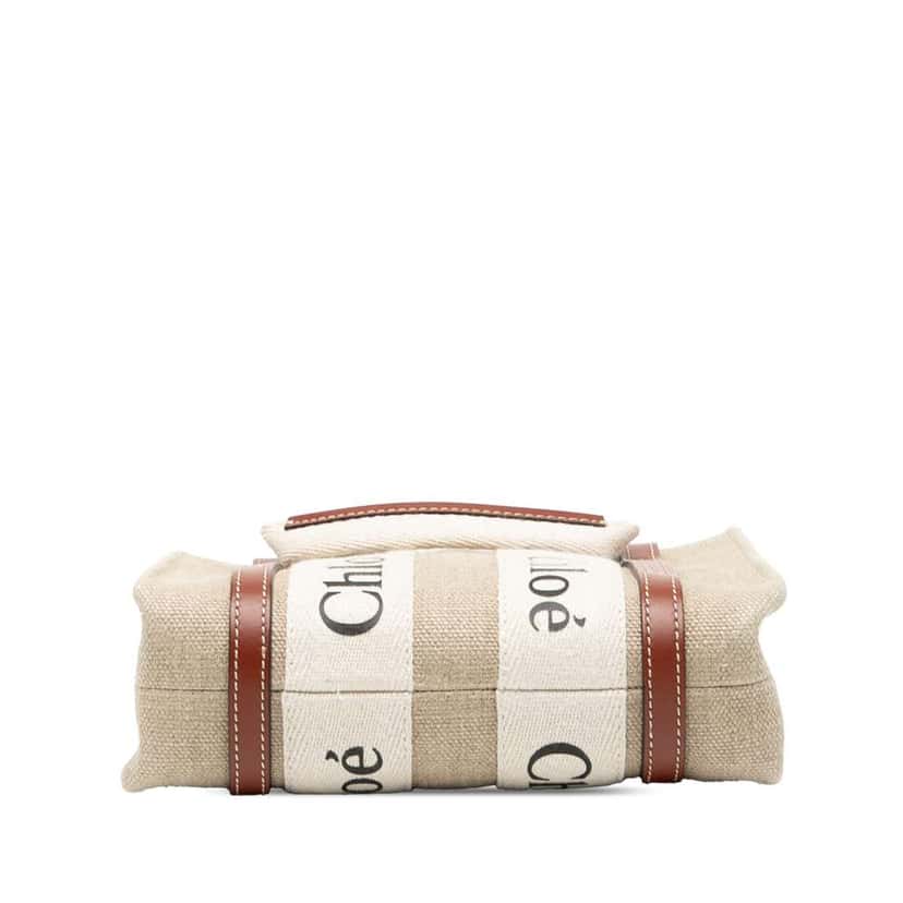 Chloé Mini Canvas Woody Satchel Brown Canvas Good condition - Inside View