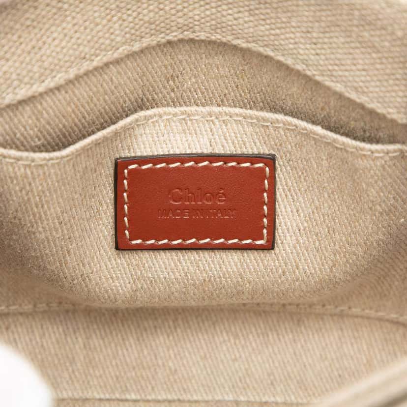 Chloé Mini Canvas Woody Satchel Brown Canvas Good condition - Box View