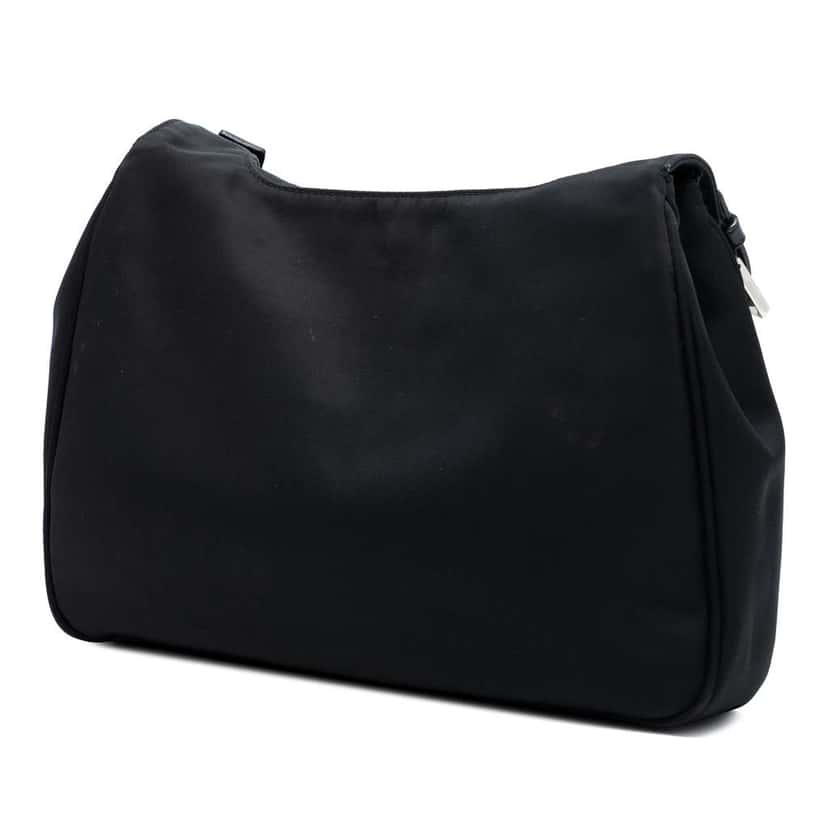 Fendi Nylon FF Shoulder Bag Black Good condition - Back View