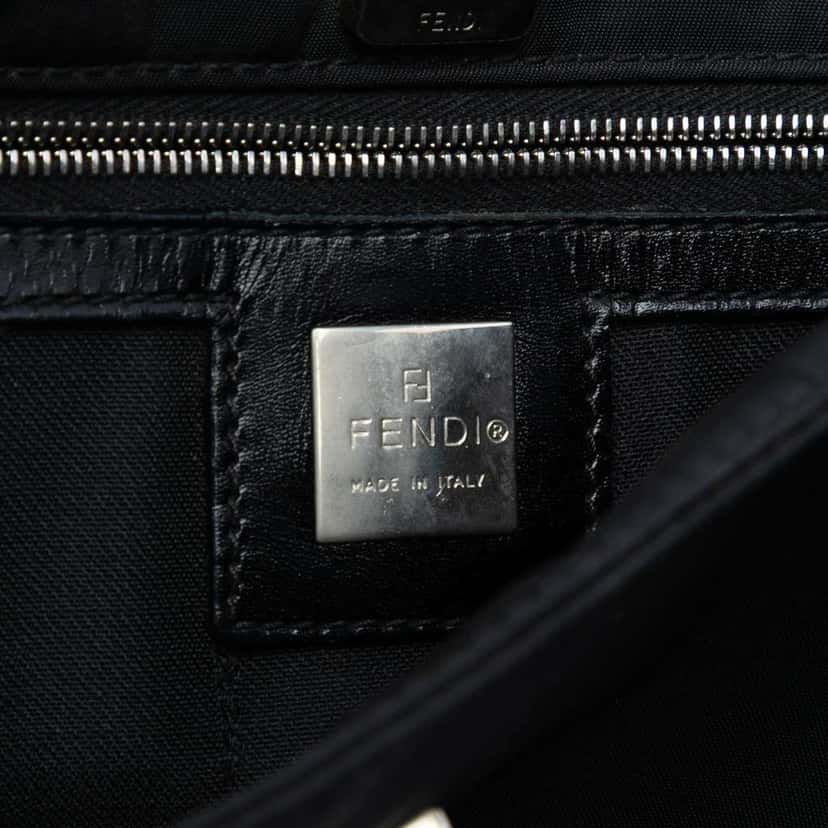 Fendi Nylon FF Shoulder Bag Black Good condition - Box View