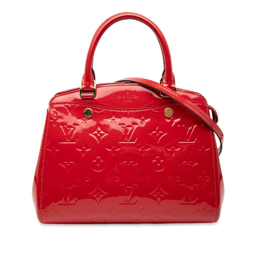 Louis Vuitton Monogram Vernis Montaigne BB Red Leather Good condition - Front View