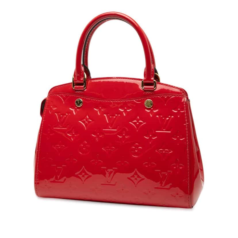 Louis Vuitton Monogram Vernis Montaigne BB Red Leather Good condition - Back View