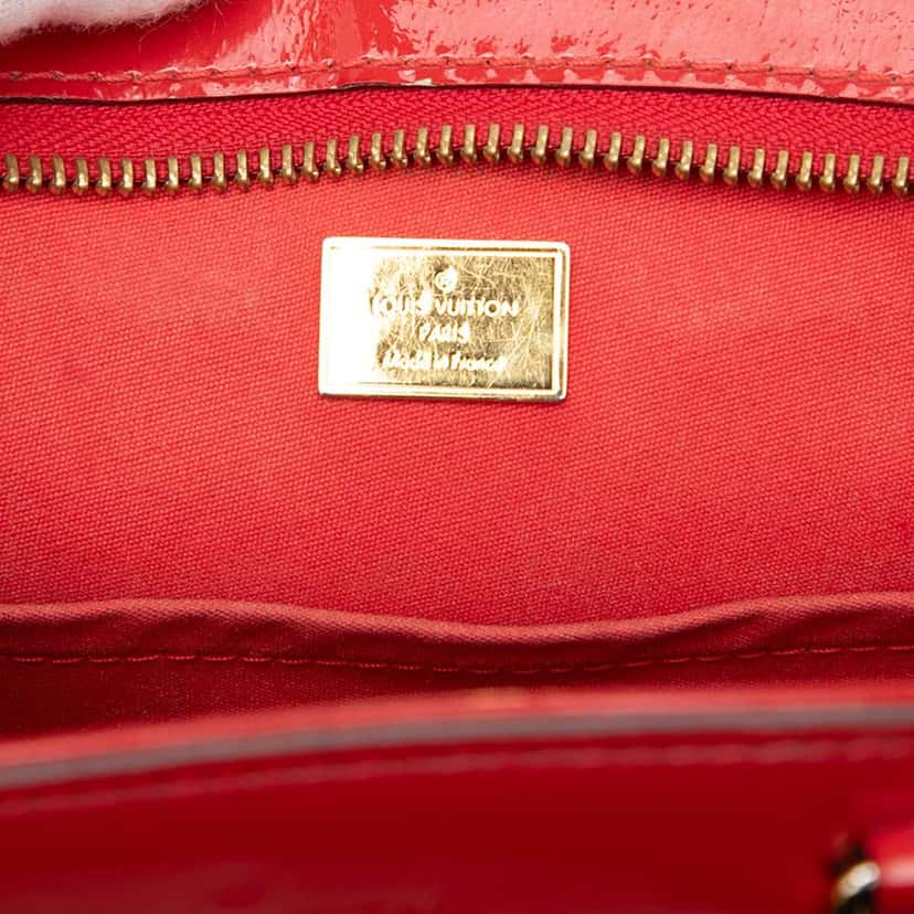 Louis Vuitton Monogram Vernis Montaigne BB Red Leather Good condition - Box View