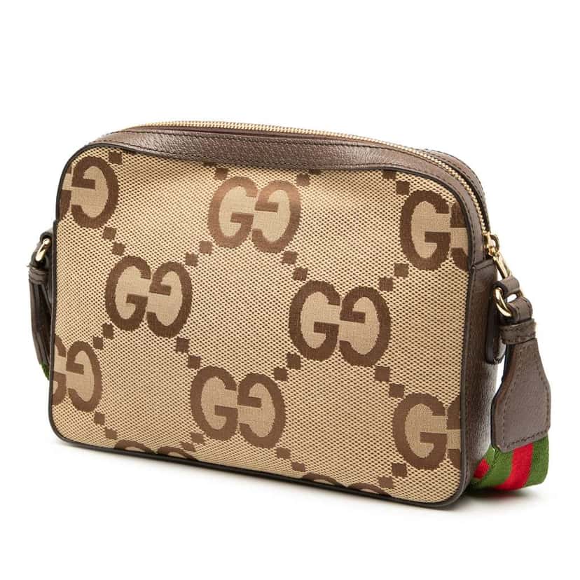 Gucci Jumbo GG Canvas Web Crossbody Brown Canvas Good condition - Back View