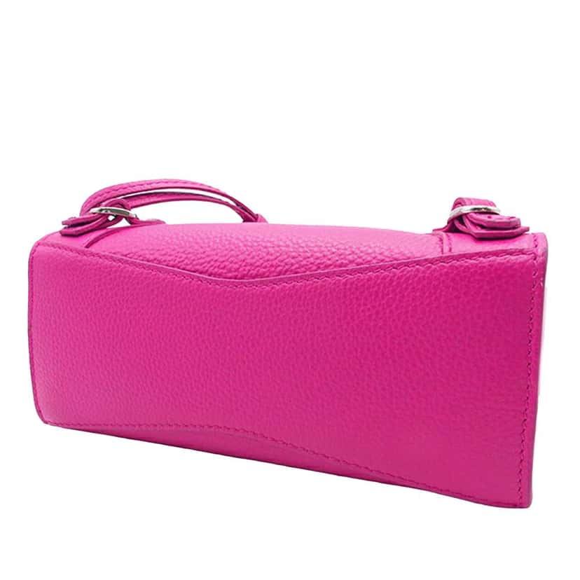 Balenciaga Nano Grained Calfskin Neo Classic City Satchel Pink Leather Good condition - Inside View