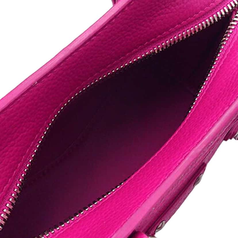 Balenciaga Nano Grained Calfskin Neo Classic City Satchel Pink Leather Good condition - Model View