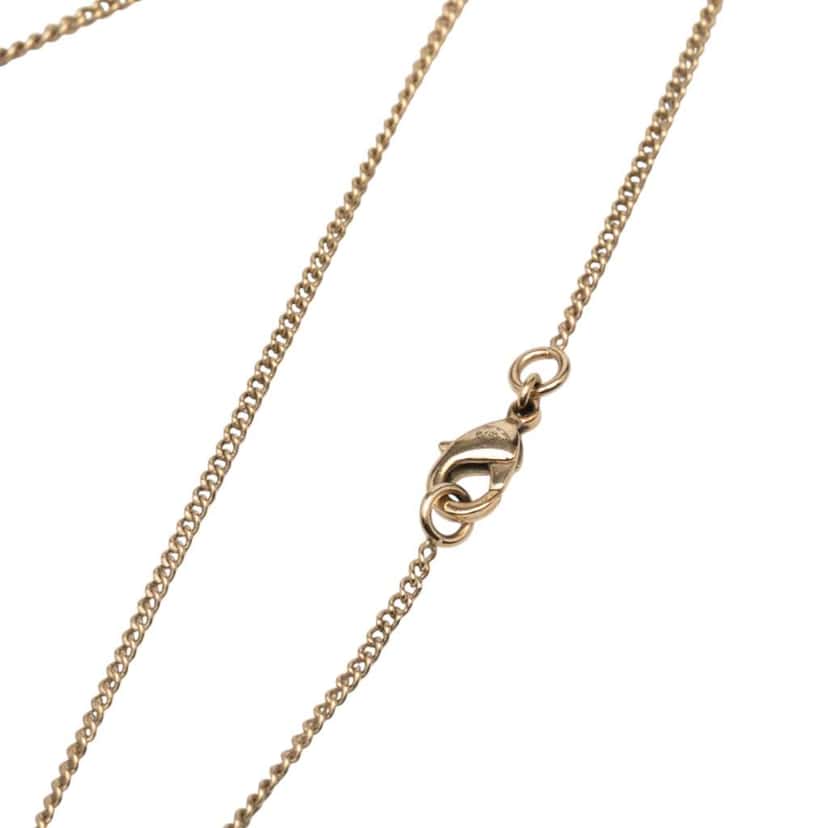 Chanel Gold Plated CC Rhinestones Pendant Necklace Gold Metal Good condition - Model View