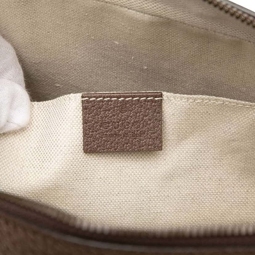 Gucci GG Supreme Ophidia Web Briefcase Brown Canvas Good condition - Box View