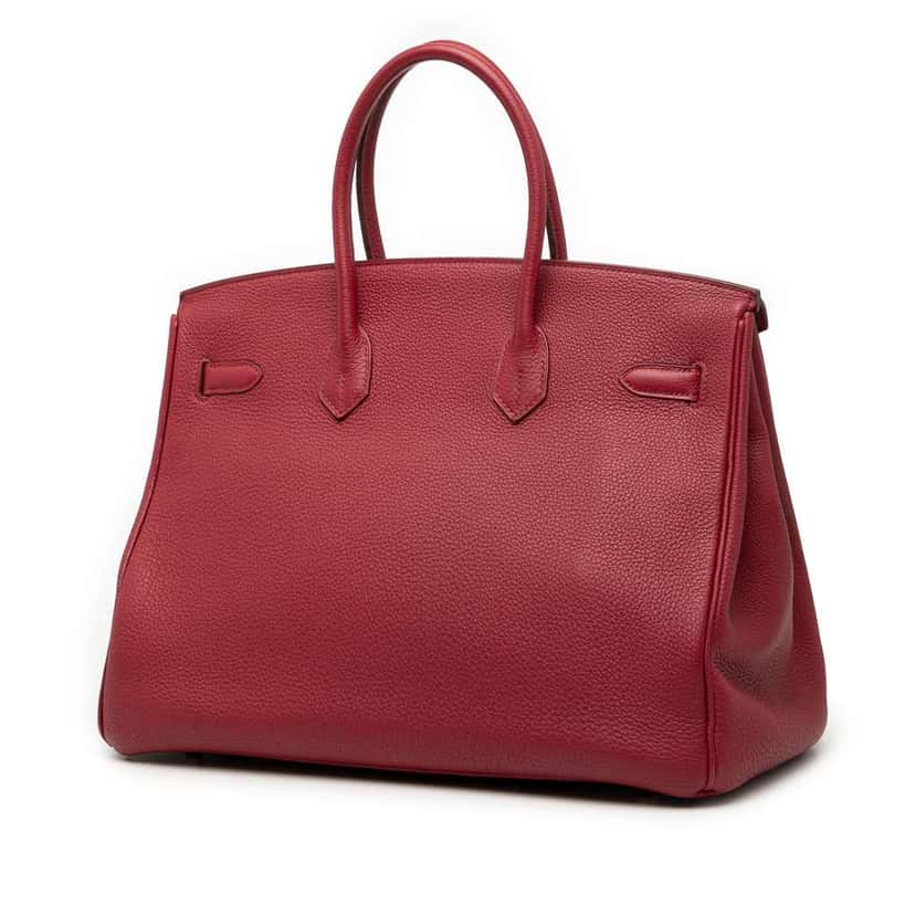 Hermès Togo Birkin Retourne 35 Red Leather Good condition - Back View