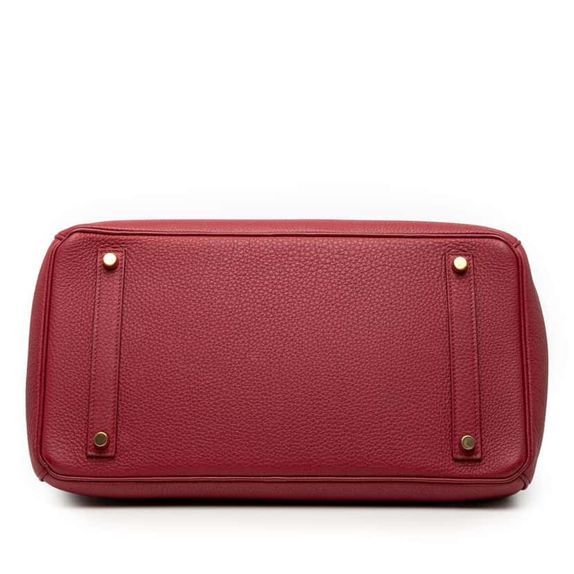 Hermès Togo Birkin Retourne 35 Red Leather Good condition - Inside View